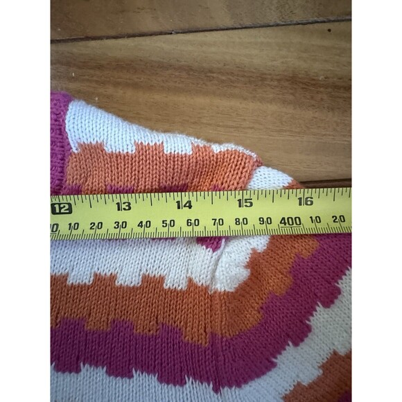 Womens Colorblock Rainbow Striped Knit Pullover Sweater Size 34 Cozy Soft Boho - Picture 7 of 9